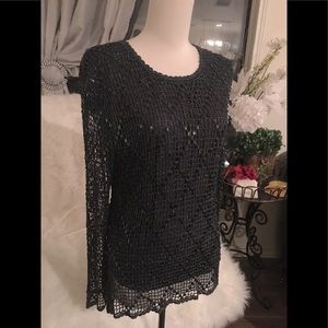 Lillie Rubin top elegant yet fun top